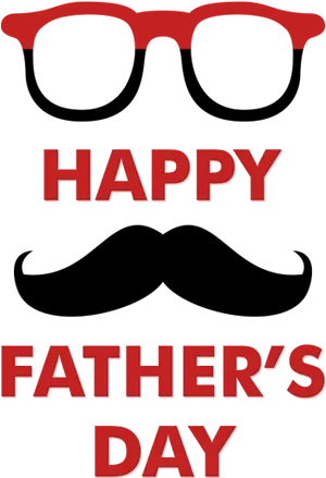 Fathers Day Celebration Glasses Mustache PNG Image