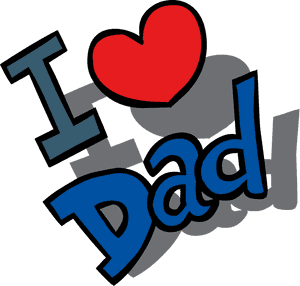 Fathers Day Love Dad Graphic PNG image with transparent background