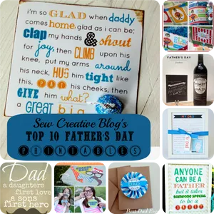 Fathers Day Printables Collage PNG Image