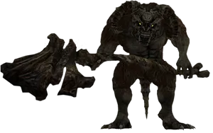 Fearsome_ Demon_ Warrior PNG Image