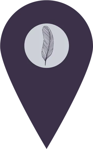 Feather Icon Map Pin PNG Image