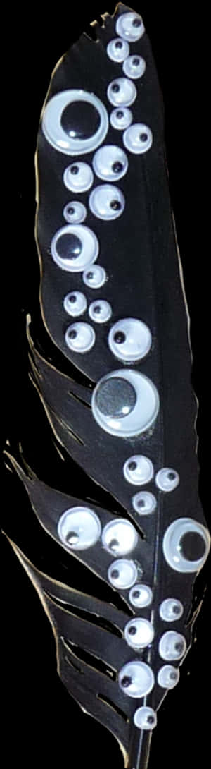Acrylic And Googly Eyes On Feather - Tool PNG