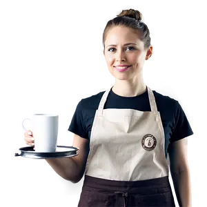 Female Barista Action Png Srn53 PNG Image