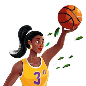 Female Basketball Cartoon Png Blj50 PNG Image