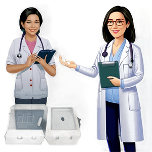 Female Doctor Cartoon PNG eqb38 PNG