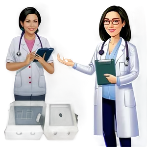 Female Doctor Cartoon Png Eqb38 PNG Image