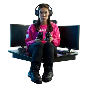 Female Esports Player Png Alc PNG Image