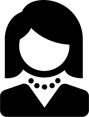 Female Silhouette Icon PNG Image