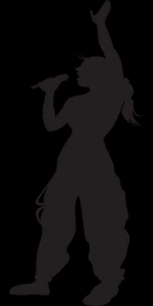 Female Singer Silhouette PNG