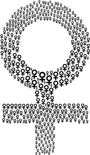 Female Symbol Fractal Ii Black - Transparent Female Symbol, HD Png Download PNG with transparent background