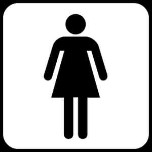Female Symbol Restroom Sign PNG image with transparent background