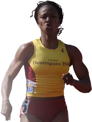 Female Track Athletein Competition PNG Image