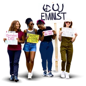 Feminist Picket Sign Png 06212024 PNG Image