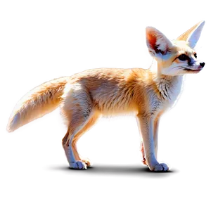 Fennec Fox With Sun Rays Background Png 73 PNG Image