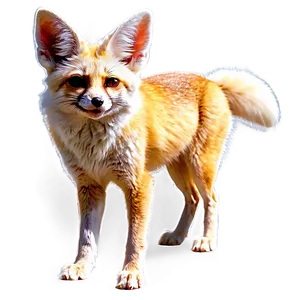 Fennec Fox With Sun Rays Background Png Ckw PNG Image