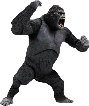 Ferocious_ King_ Kong_ Roaring PNG Image