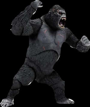 Ferocious_ King_ Kong_ Roaring PNG image with transparent background