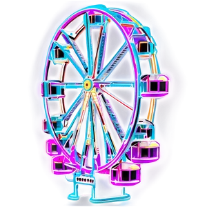 Ferris Wheel Neon Sign Png Oul35 PNG Image