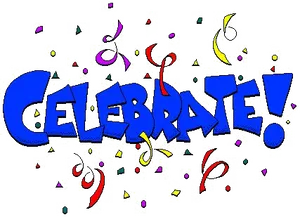 Festive Celebrate Word Art PNG Image