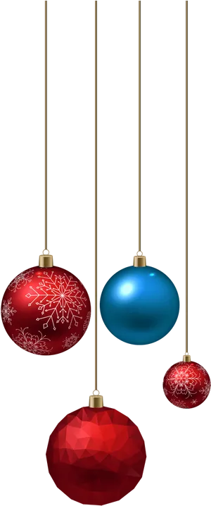 Festive Christmas Balls Hanging.png PNG Image