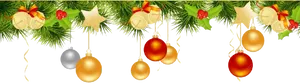 Festive Christmas Border Decoration PNG Image