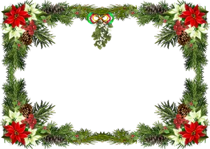 Festive Christmas Border Design PNG Image