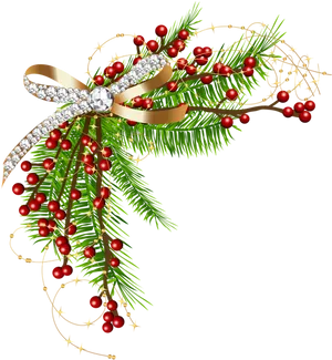 Festive Christmas Border Design PNG Image