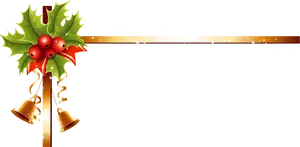 Festive Christmas Borderwith Bells PNG Image