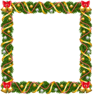 Festive Christmas Frame Border PNG Image