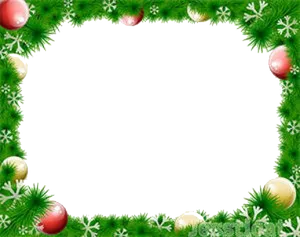 Festive Christmas Frame Border PNG Image