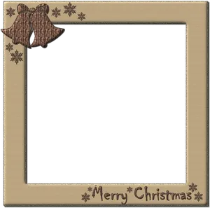 Festive Christmas Framewith Bow PNG Image