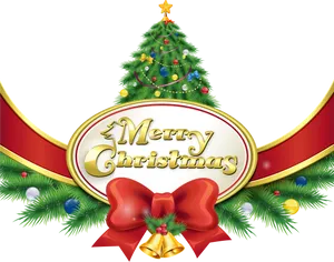 Festive Christmas Greeting Design PNG Image