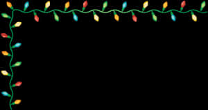 Festive Christmas Lights Border PNG