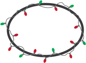 Festive Christmas Lights String PNG Image