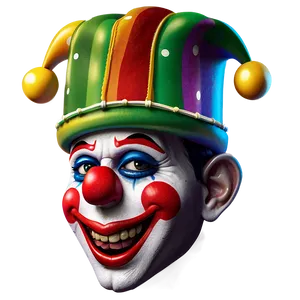 Festive Clown Face Design Png Mus PNG Image