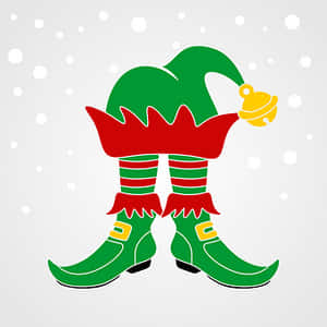 Festive Elf Legs Graphic PNG image with transparent background