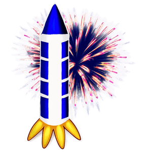 Festive Firework Rocket PNG 06212024 PNG
