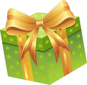 Festive Gift Boxwith Golden Ribbon PNG Image