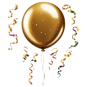 Festive Gold Balloon PNG 85 PNG