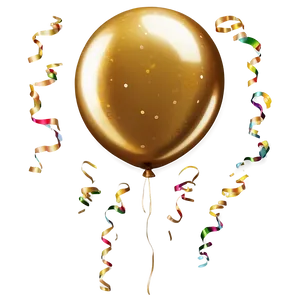 Festive Gold Balloon Png 85 PNG Image