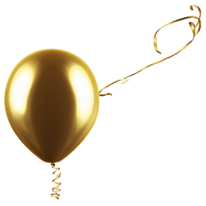 Festive Gold Balloon PNG jin PNG