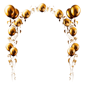 Festive Gold Balloon PNG woo PNG