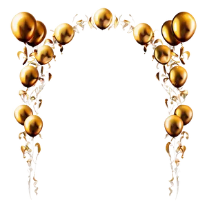 Festive Gold Balloon Png Woo PNG Image