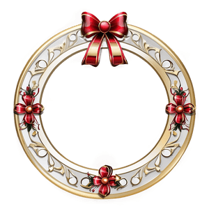 Festive Gold Circle Frame PNG 06262024 PNG