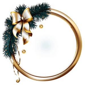 Festive Gold Circle Frame PNG unq PNG