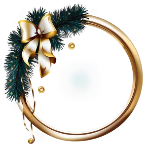 Festive Gold Circle Frame Png Unq PNG Image