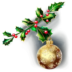 Festive Gold Ornament For Christmas Png 06262024 PNG Image