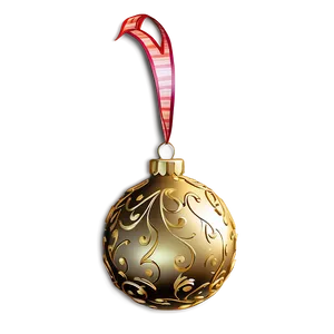 Festive Gold Ornament For Christmas Png 23 PNG Image