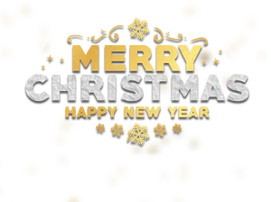 Festive Greetings Merry Christmas Happy New Year PNG Image