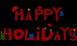 Festive Happy Holidays Greeting PNG image with transparent background